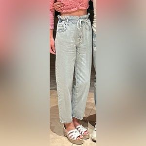 PAPERBAG WAIST BALLOON IN TUBEROSE 7 For All Mankind - Size 26